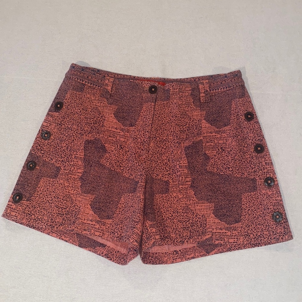 Anthropologie Cartonnier Button Shorts Salmon Pink Women's Size 8